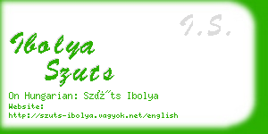ibolya szuts business card
